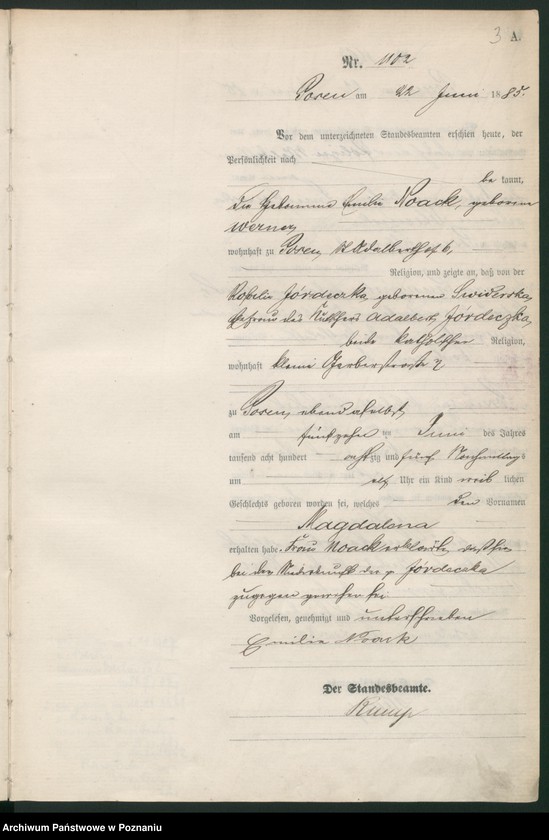 Obraz 6 z jednostki "Księga urodzeń t. III"
