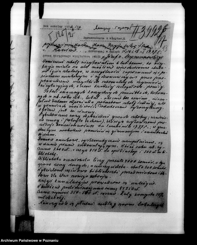 Obraz 17 z jednostki "Prywatne Gimnazjum Koedukacyjne Stowarzyszenie Przyjaciół Szkoły Średniej w Koninie [sprawozdania powizytacyjne]"