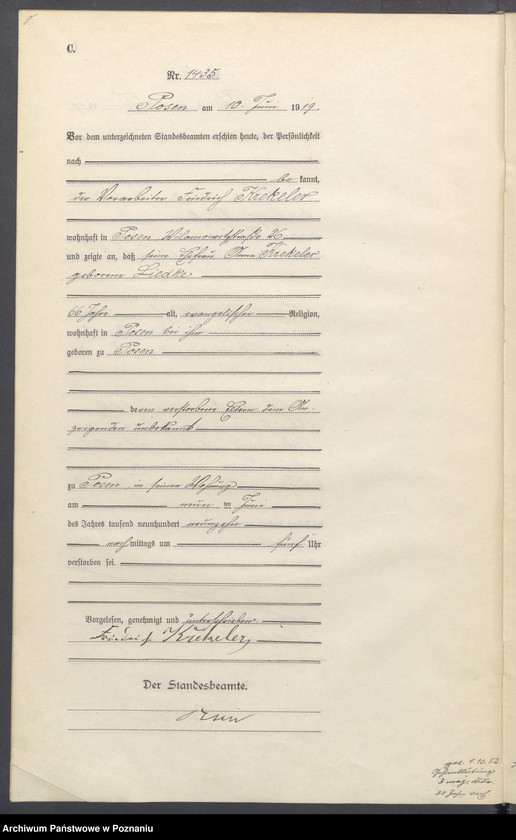 Obraz 10 z jednostki "Księga miejscowa zgonów tom IV [Rejestr główny zgonów]"