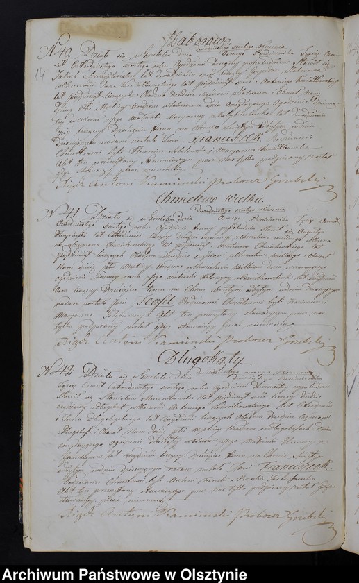 image.from.unit.number "Duplikat Aktów Urodzenia, Zaślubień, Zeyścia Parafii Grzebskiey za Rok 1846"