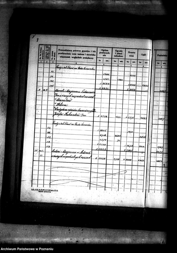 Obraz 13 z jednostki "Rejestr pomiarowy wsi Ruda Komorska powiatu konińskiego /prace scaleniowe/"