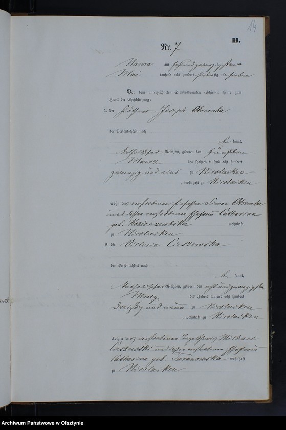 image.from.unit.number "Heiraths-Neben-Register Nr 1 - 11"