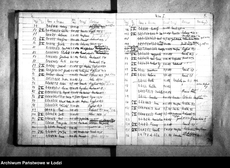 Obraz 6 z jednostki "[Wykazy imienne Żydów zagranicznych wsiedlonych do getta]"