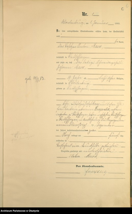 image.from.unit.number "Sterbe-Haupt-Register Nr 1 - 134"