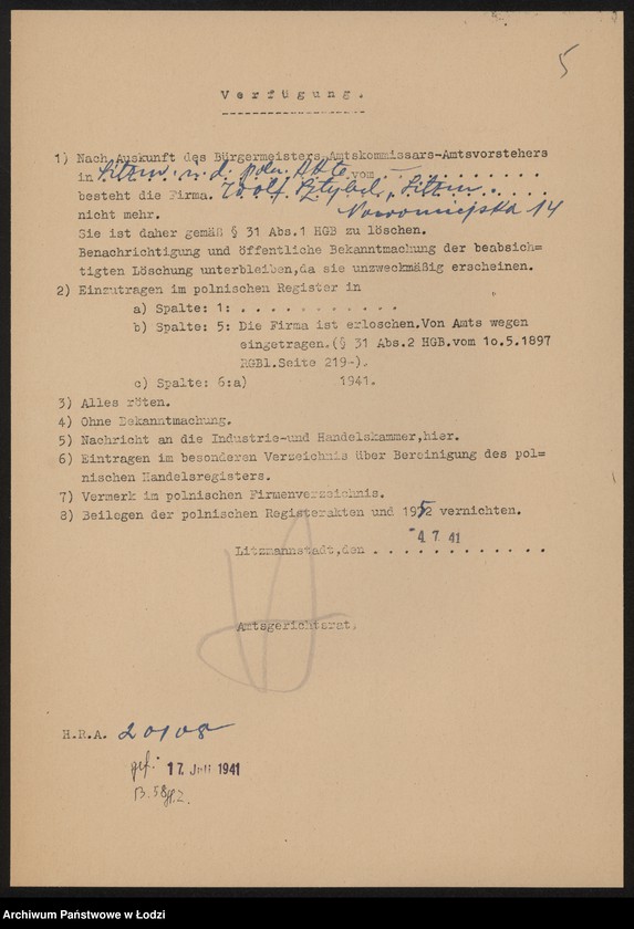 Obraz 7 z jednostki "Wolf Sztybel- sprzedaż futer i kapeluszy"