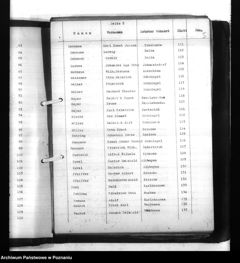 Obraz 9 z jednostki "Wykazy miejscowych Niemców, którzy zginęli w 1939 roku. Kreis Turek"