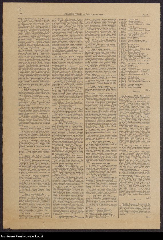 Obraz 15 z jednostki "Aszer Eliasz Librach, Ajzyk Librach, Szmul Lajb Librach, Berek Librach- wyrób i sprzedaż materiałów włókienniczych w Zgierzu"