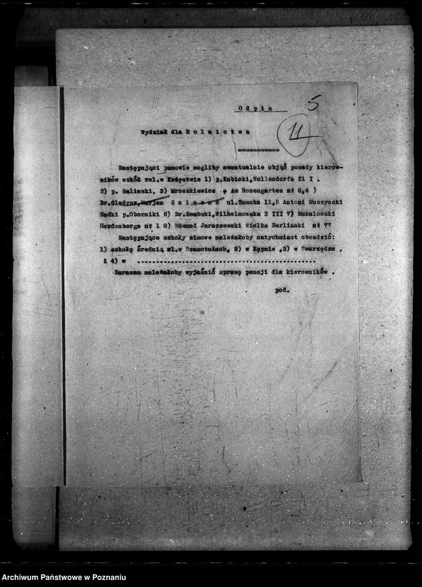 Obraz 9 z jednostki "Sprawy szczegółowo-administracyjne Szkoły należące do Izb Rolniczych"