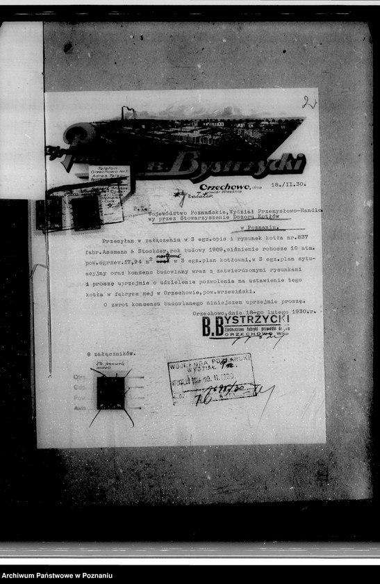 Obraz 6 z jednostki "Fabryka kostki parkietowej B. Bystrzyckiego w Orzechowie powiat wrzesiński nr woj. 6427"