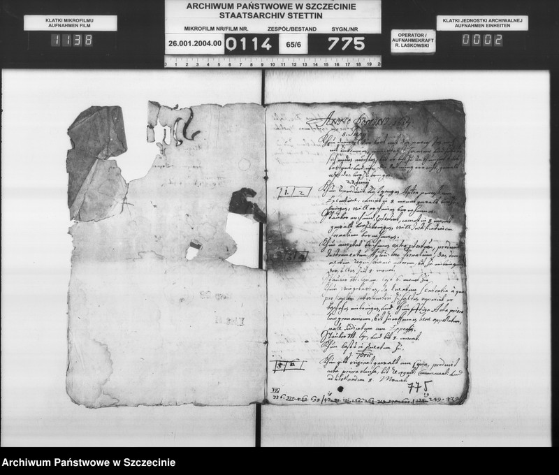 image.from.unit.number "Magnus v. Horn zu Ranzin / Joachim v. Behr zu Schlagtow, Balzer v. Heyden zu Kartlow und Klaus v. Holstein [Holste] zu Passow: Bürgerschaftsschuld, Einweisung in den Hornschen Hof. Zu Büssow."