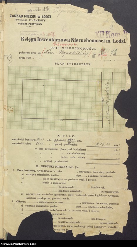 image.from.unit.number "Księga inwentarzowa nieruchomości m. Łodzi ul. Obywatelska"