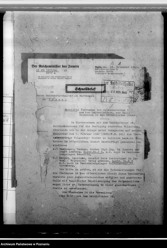 Obraz 5 z jednostki "Pawlowski, Tadeus; Karpow, Leonidas - ubieganie się o zatrudnienie w administracji ogólnej"