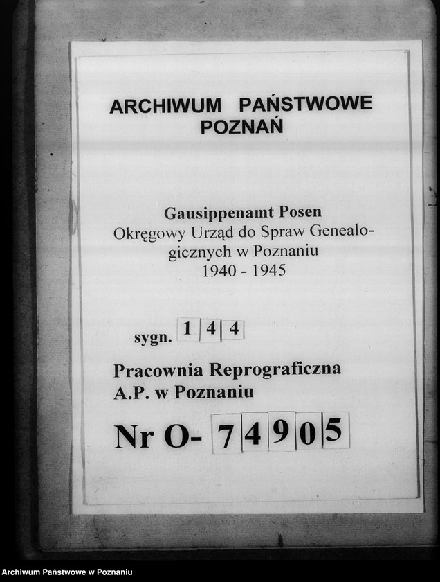 Obraz 1 z jednostki "[Korespondencja w sprawach organizacyjnych], Kreissippenamt Samter [Szamotuły]"