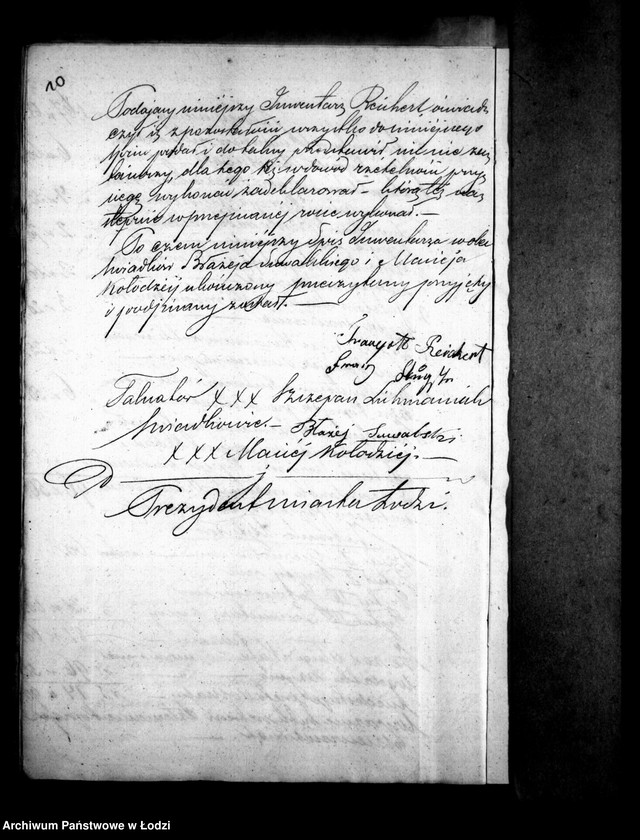 Obraz 14 z jednostki "Akta tyczące się ustanowienia opieki nad nieletnim dzieckiem i spisu inwentarza pozostałości po Józefie i Katarzynie małżonkach Klainwechter"