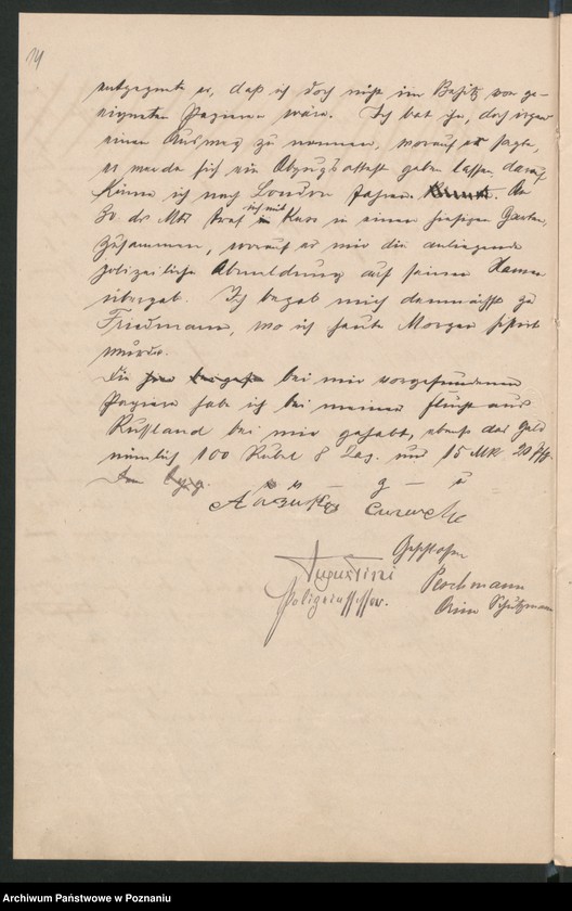 Obraz 18 z jednostki "A. betr. den russischen Untertanten Eisig Sygal"