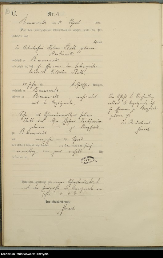 image.from.unit.number "Sterbe-Haupt-Register Nr 1 - 51"
