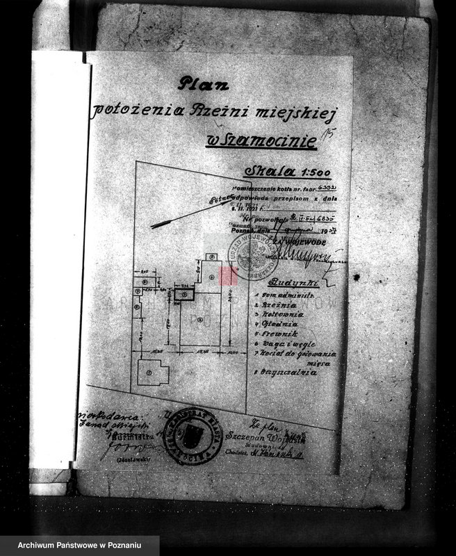 Obraz 20 z jednostki "Zarząd Miejski Szamocin, rzeźnia miejska zatwierdzenie kotła nr fabr.6392, woj. 6835"