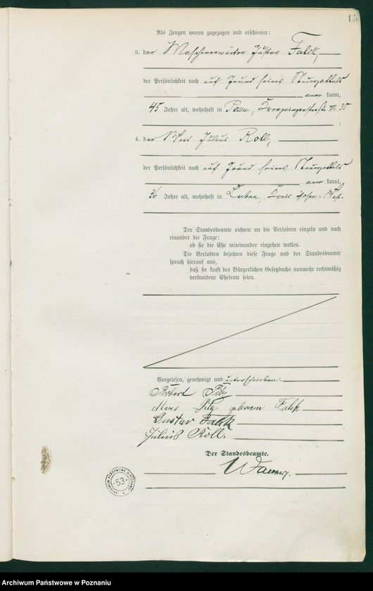 Obraz 16 z jednostki "Księga miejscowa małżeństw tom I"