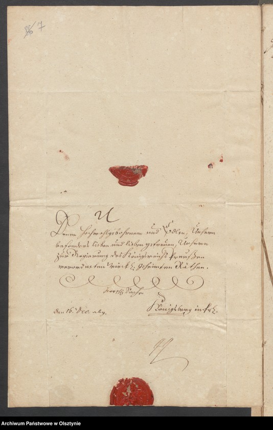 image.from.unit.number "In S. [Sachen] George Wilhelm von Schierstaedt auff Schildeck [Szyldak] wegen des Güttchens Gugenfeldt [Smolonek]"