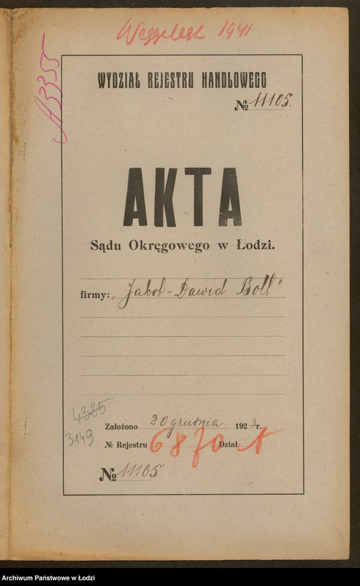 Obraz 2 z jednostki "Jakób Dawid Boll – sprzedaż odpadków bawełnianych"