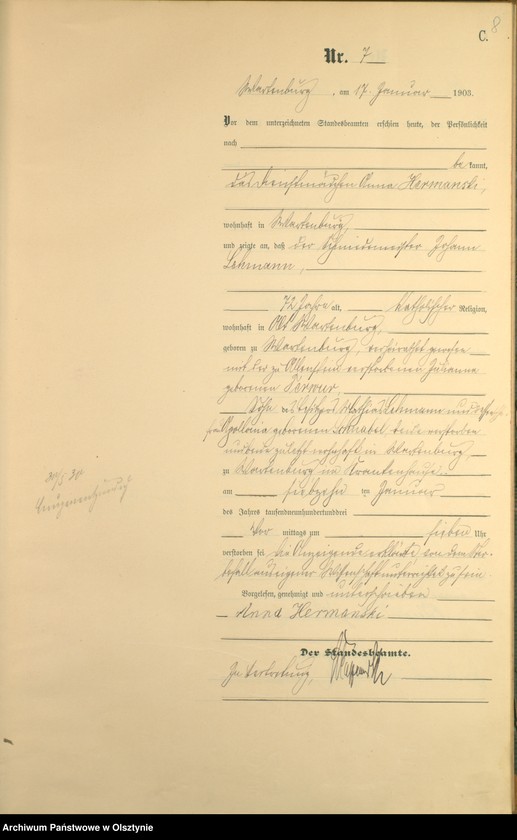 image.from.unit.number "Sterbe-Haupt-Register Nr 1 - 134"