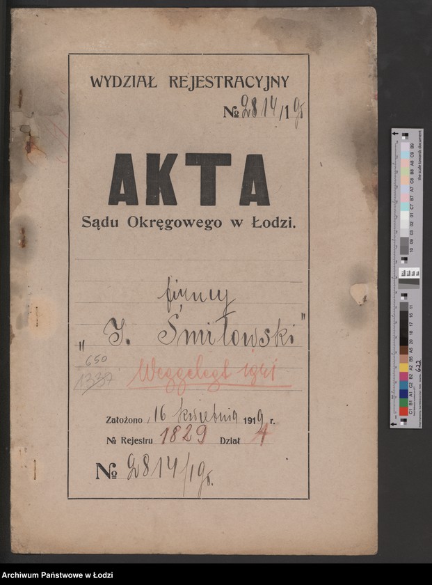 Obraz 2 z jednostki "Józef Śmigłowski- skład artykułów technicznych i agentura"