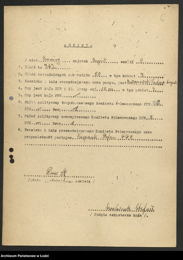 Obraz 7 z jednostki "Ankiety kół partyjnych w majątkach"