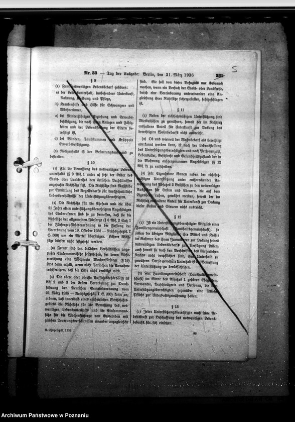Obraz 9 z jednostki "Gesetz vom 30. 3. 36. mit Durchführungsverordnungen und Ausführungserlassen"