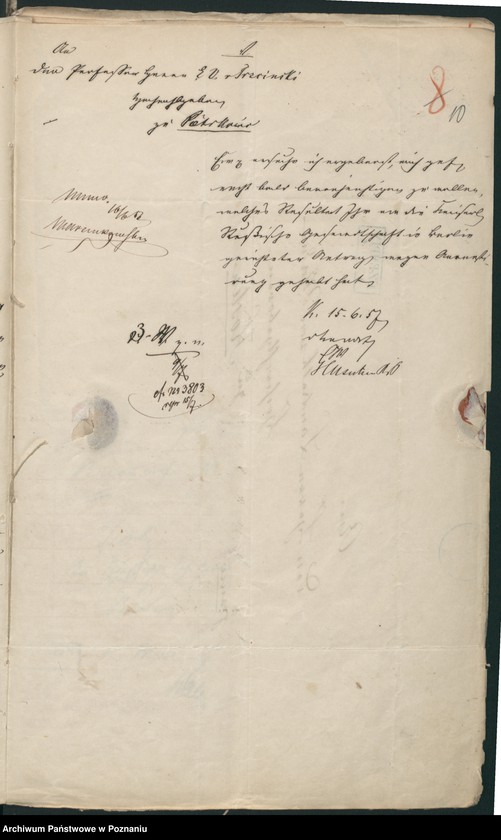 Obraz 16 z jednostki "A. betr. den polnischen Flüchtling Eduard, Vinzent von Trzciński"