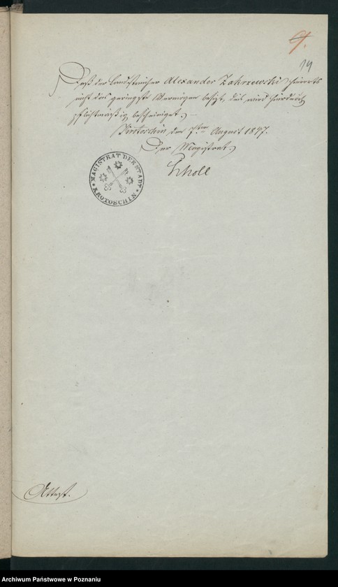 Obraz 16 z jednostki "A. betr. die Hauslieferung des hier aufgegriffenen polnischen Überläufers Alexander Zakrzewski nach Polen"