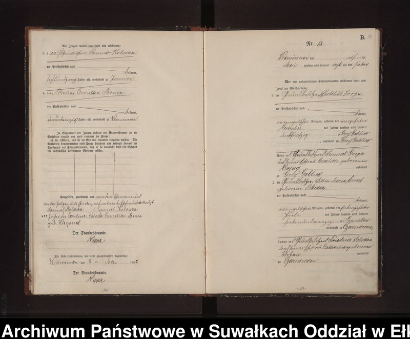 image.from.unit.number "Heiraths-Neben-Register des Preussischen Standes-Amtes Widminnen Kreis Loetzen"