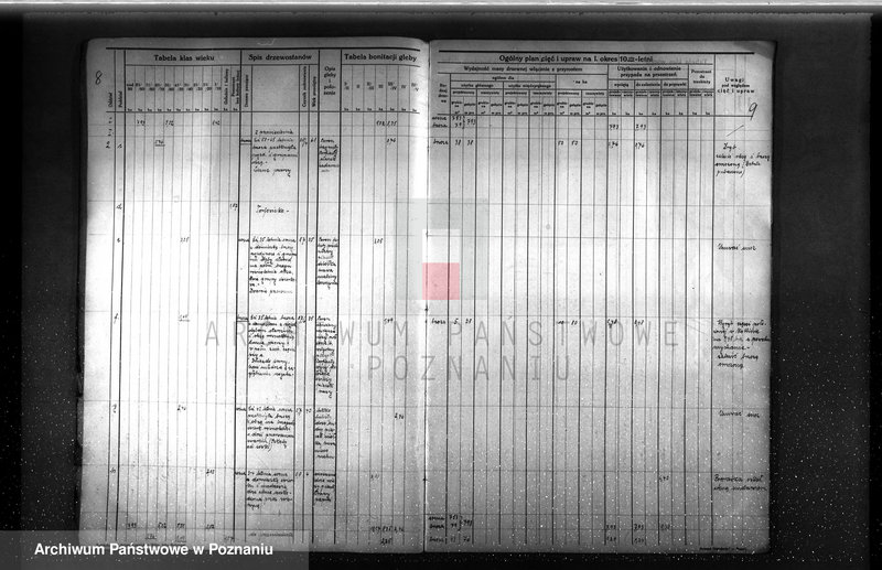 image.from.unit.number "Plan urządzenia gospodarstwa leśnego dla lasu majętności Rudki w powiecie szamotulskim 1929-1939"