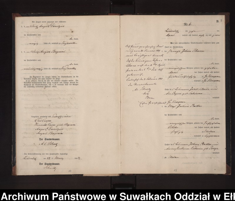 image.from.unit.number "Heiraths-Neben-Register des Preussischen Standes-Amtes Milken Kreis Loetzen"