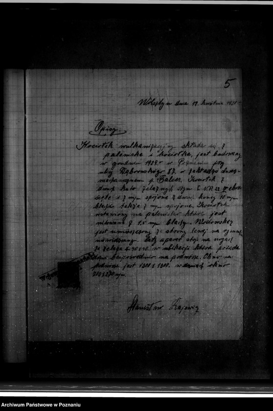 Obraz 9 z jednostki "Warsztat wulkanizacyjny St. Rajewicza w Wolsztynie nr woj. kotła 6504"