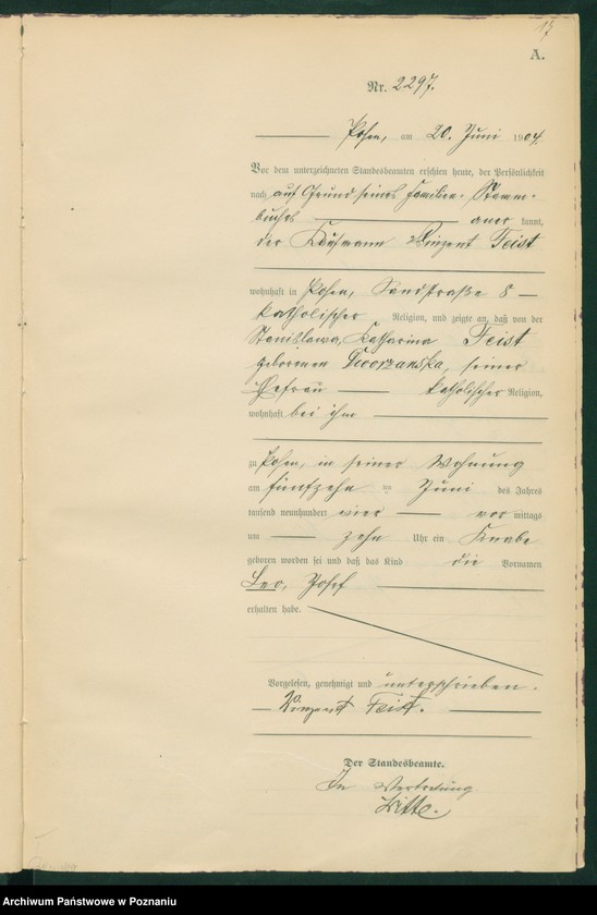 Obraz 18 z jednostki "Księga miejscowa urodzeń tom V"