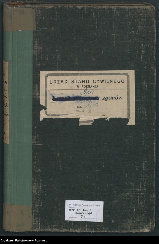 Obraz 2 z jednostki "Spis alfabetyczny zgonów za 1908"