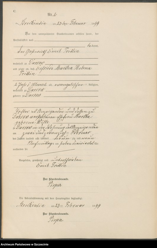 Obraz 5 z jednostki "Sterbe-Register (Neben-Register)"