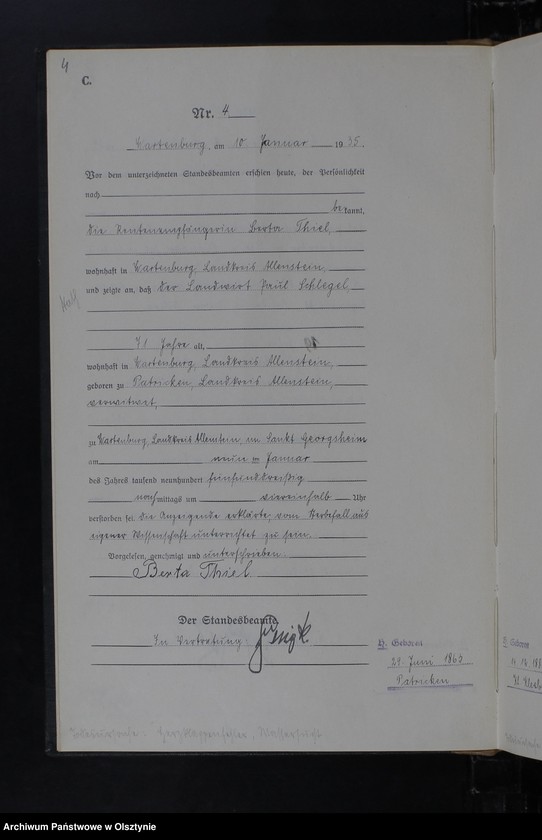 image.from.unit.number "Sterbe-Haupt-Register Nr 1 - 111"