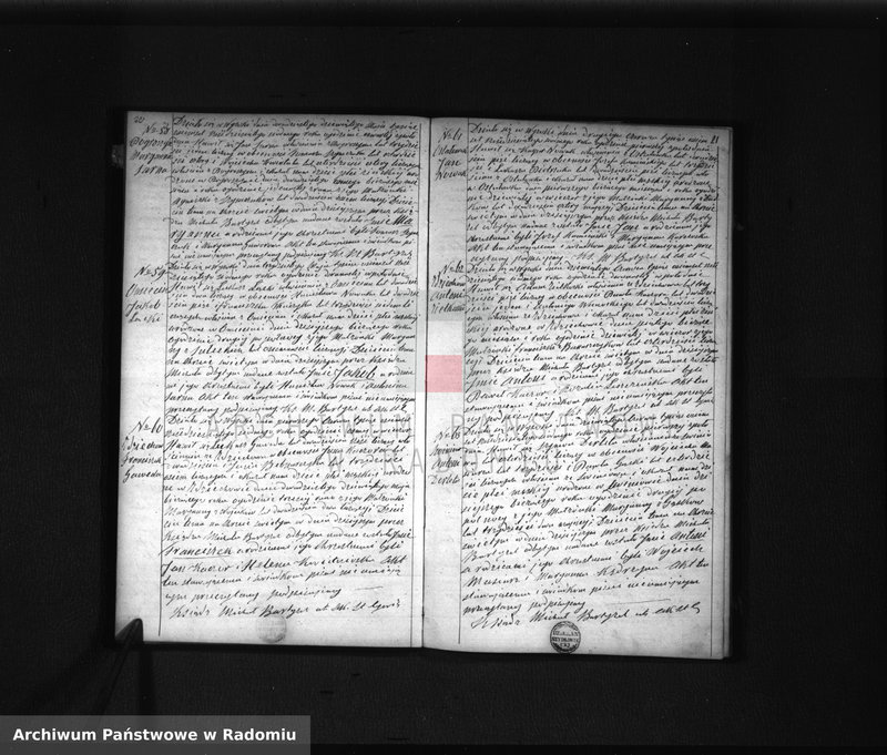 image.from.unit.number "Duplikat akt Urodzonych, Zaślubionych i Zmarłych Parafij Wysoka spisanych za rok 1867"