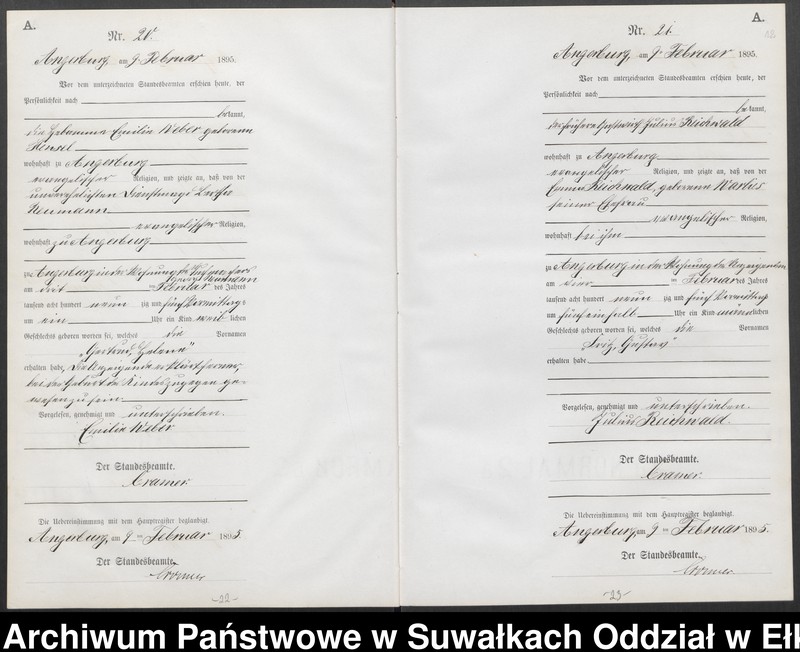 image.from.unit.number "Geburts-Neben-Register des Preussischen Standes-Amtes Angerburg Kreis Angerburg"