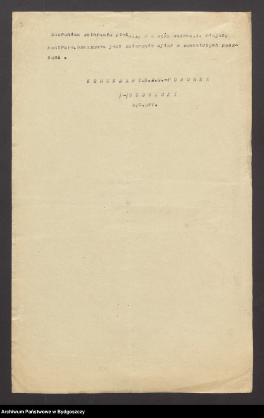 image.from.unit.number "Komenda Powiatowa Lubawa ZSO. Rozkazy komendy [obsada stanowisk, organizacja]"