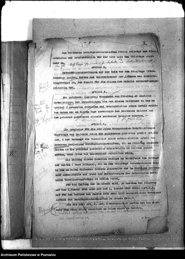 Obraz 10 z jednostki ""Arbitraż" [wedle postanowień artykuł 312 Trakt. Versalskiego materiał dot. ubezpieczeń społecznych zebrany przez ekspertów]."