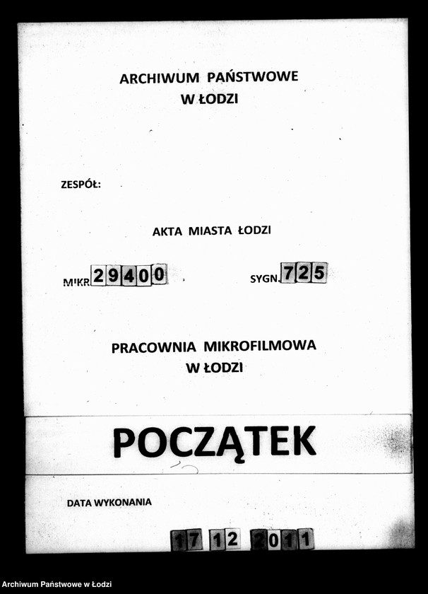 Obraz 1 z jednostki "Kontrolla wydanych paszportów w biurze magistratu m. lodzi w roku 1845"