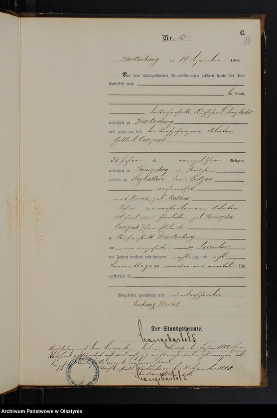 image.from.unit.number "Sterbe-Haupt-Register Nr 1 - 13"