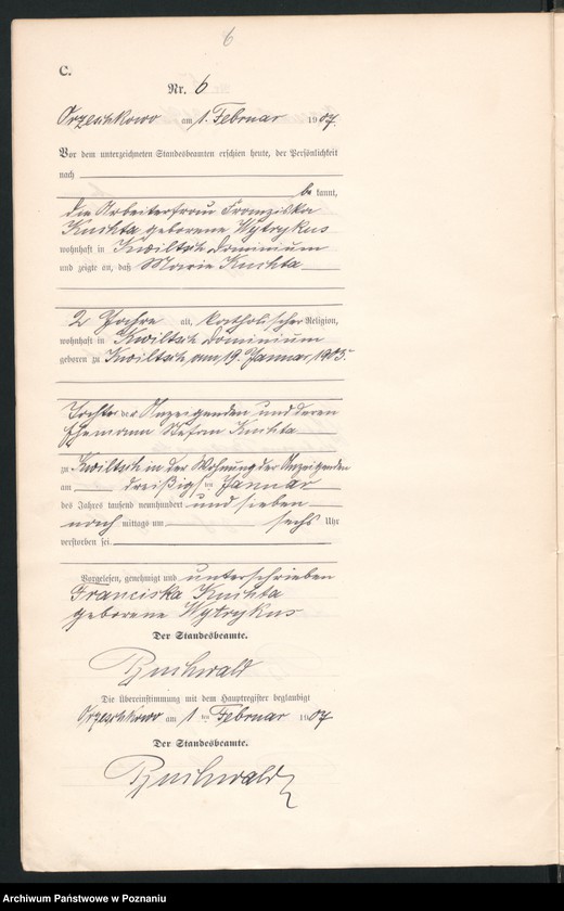 Obraz 9 z jednostki "Sterbe-Neben-Register"