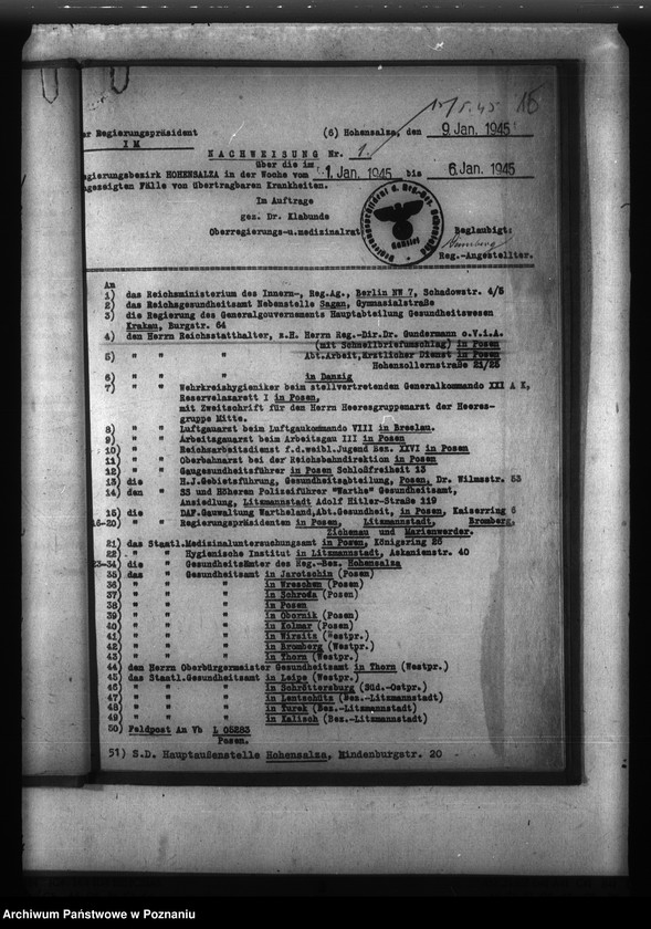 Obraz 19 z jednostki "Meldunki o chorobach zakaźnych w Kraju Warty"