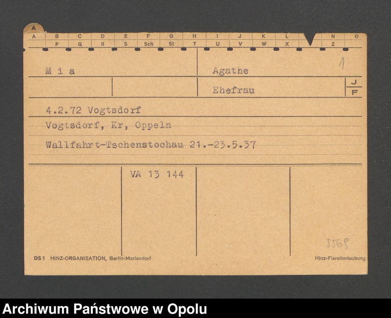 Obraz 3 z jednostki "[Mia Agathe, ur. 4.2.1872 Vogtsdorf]"