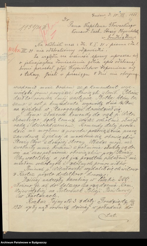 image.from.unit.number "Zaopatrzenie w broń Komendy Wojewódzkiej i Komend Powiatowych Zachodniej Straży Obywatelskiej na Województwo Pomorskie"