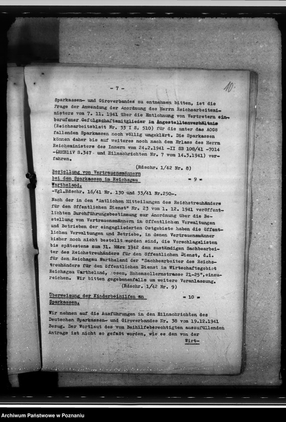 Obraz 14 z jednostki "Rundschreiben der Sparkassen und Giroverbandes Wartheland"