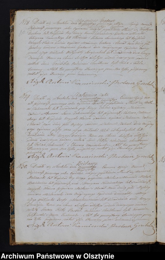image.from.unit.number "Duplikat Aktów Urodzenia, Zaślubień, Zeyścia za Rok 1851 z Parafij Grzebskiey"